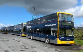 Auckland North Shore Metro buses.
