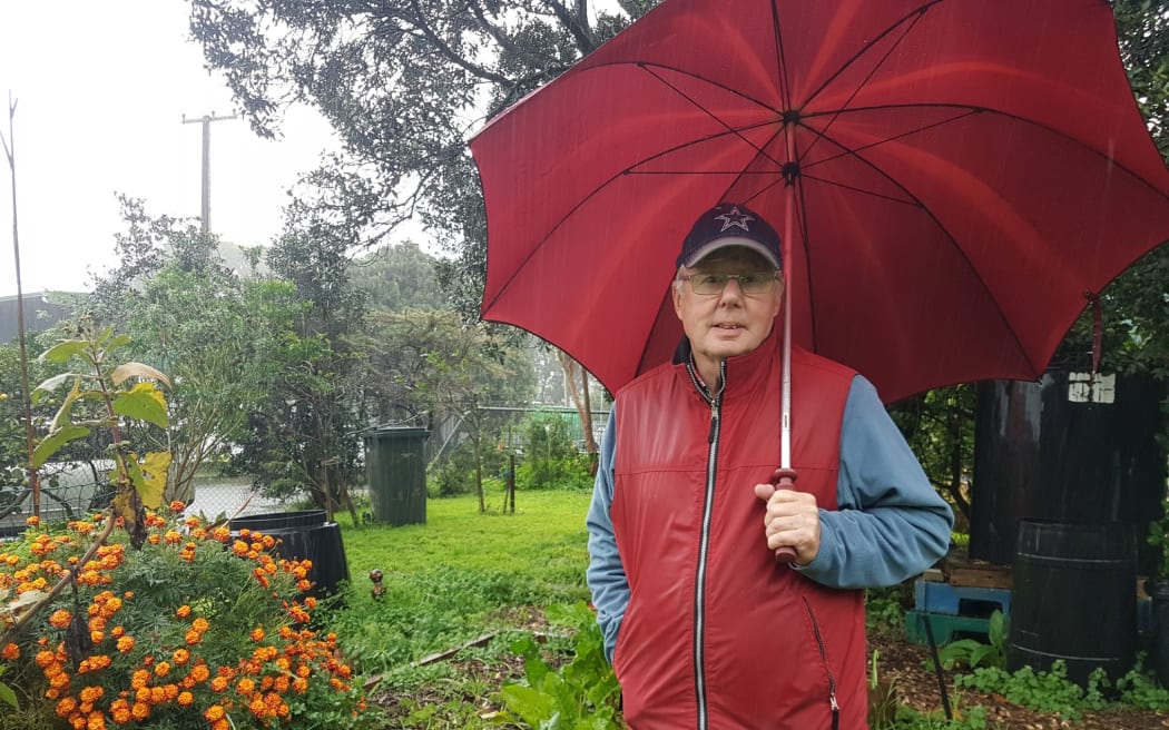 Graham Quayle, a volunteer at the Ngataringa Community Garden in Devonport