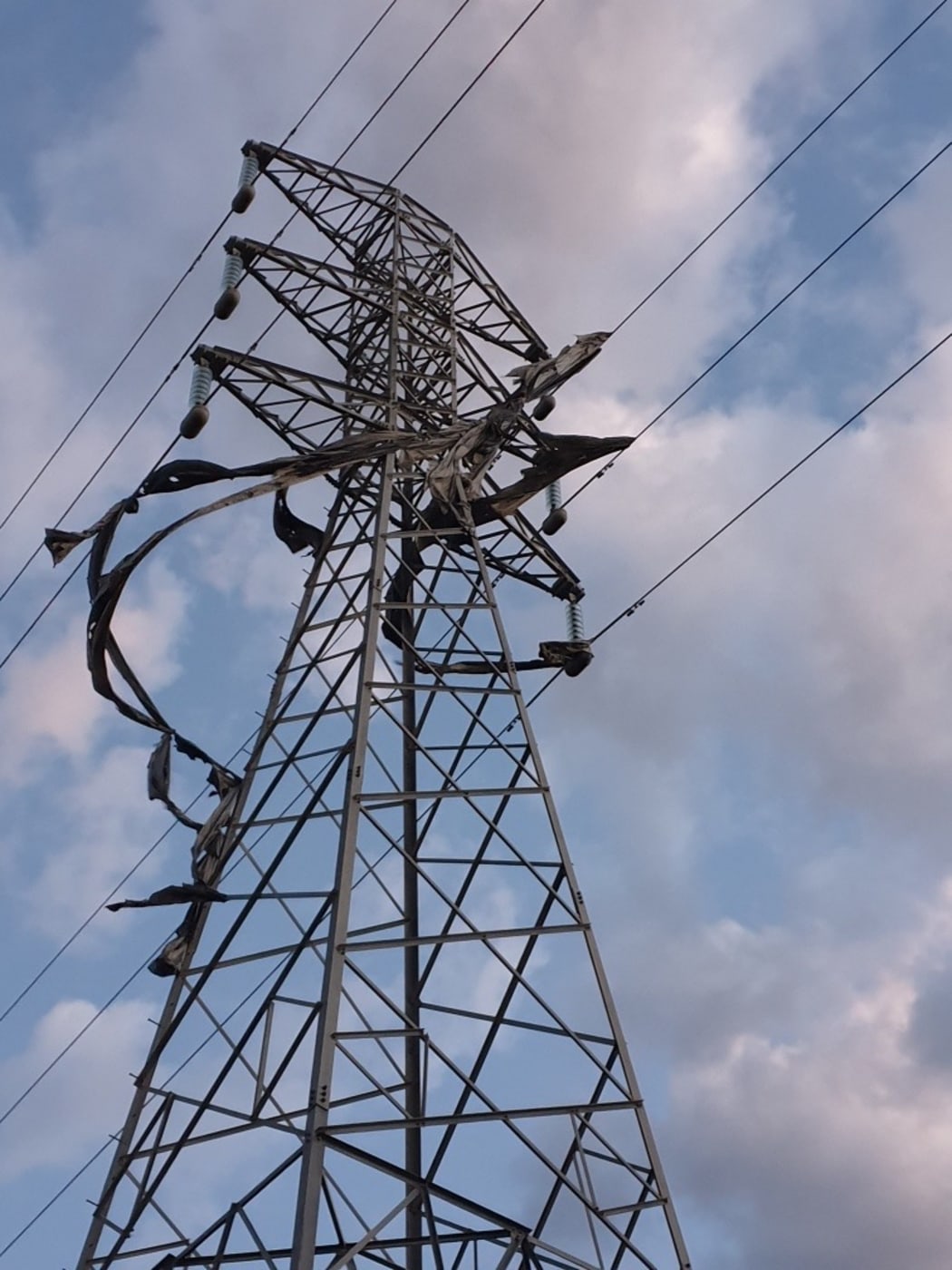 Photo of plastic wrapped in Coromandel transmission line