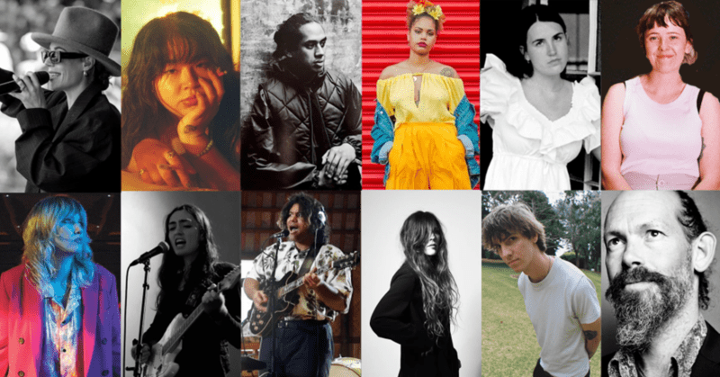 A collage of artist images.