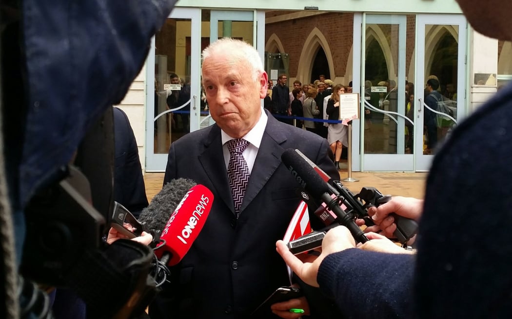 Jordan Williams' lawyer Peter McKnight speaks after the verdict was handed down in the Colin Craig defamation trial.