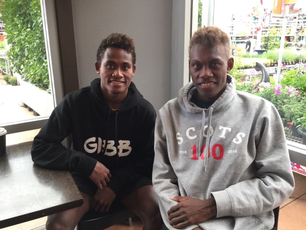 Solomon Islands youth internationals Raphael Le'ai and Leon Kofana.