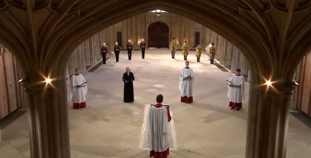 The Duke of Edinburgh’s funeral, St George’s Chapel (Nick Madden on the left)