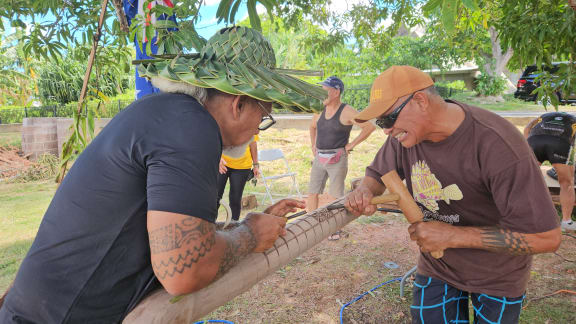 Cook Islands Master Carvers at the FestPAC.