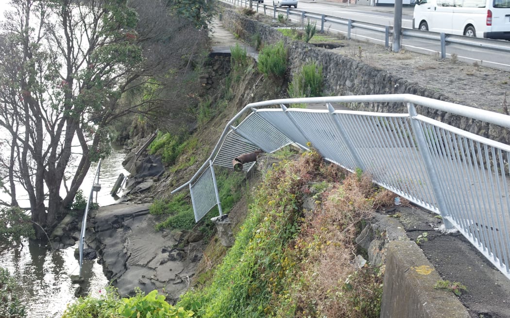 Rains in 2015 brought down a section of the walkway alongside Anzac Parade.