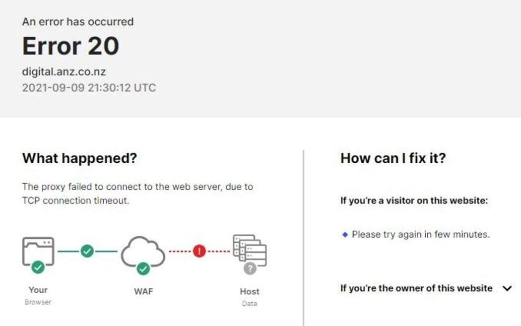 The ANZ Bank 's website is hit with outages for the third day in a row after a cyber attack on a number of organisations.