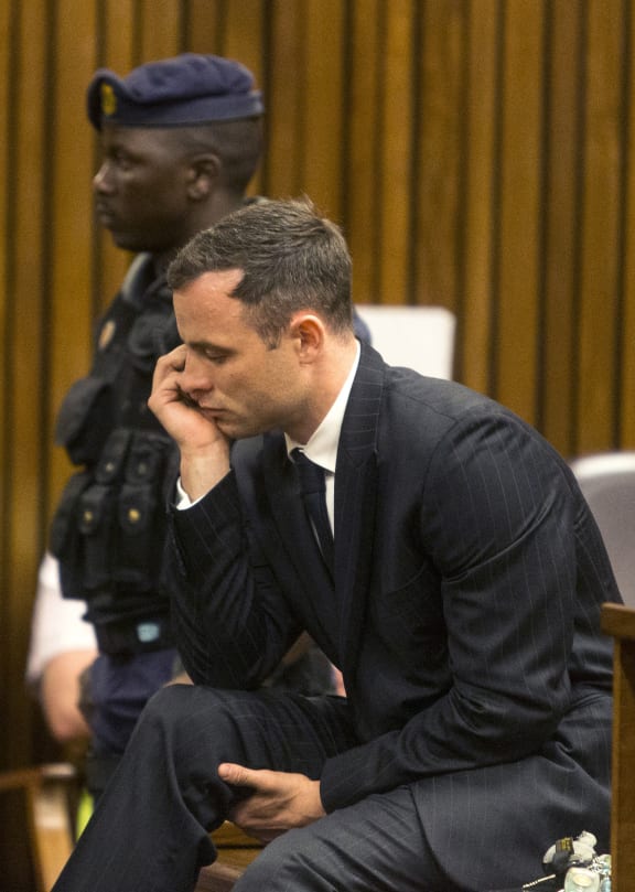 Oscar Pistorius at his sentencing.