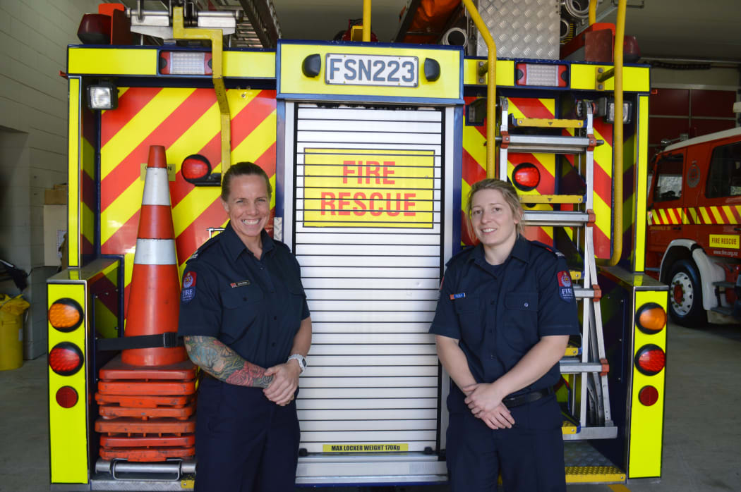 The Fire Service's National Advisor for Women's Development, Angela Munro, (left) and Dani Millar.
