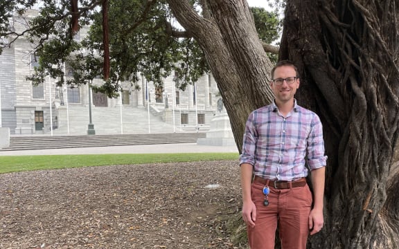 Joey Shannon in Parliament grounds