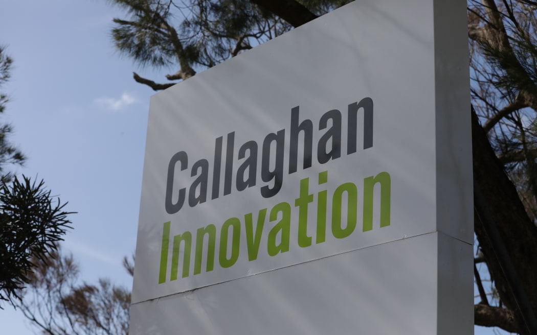 Callaghan Innovation sign in Lower Hutt.