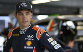 Hayden Paddon during the 2016 World Rally Championship rally in Spain.