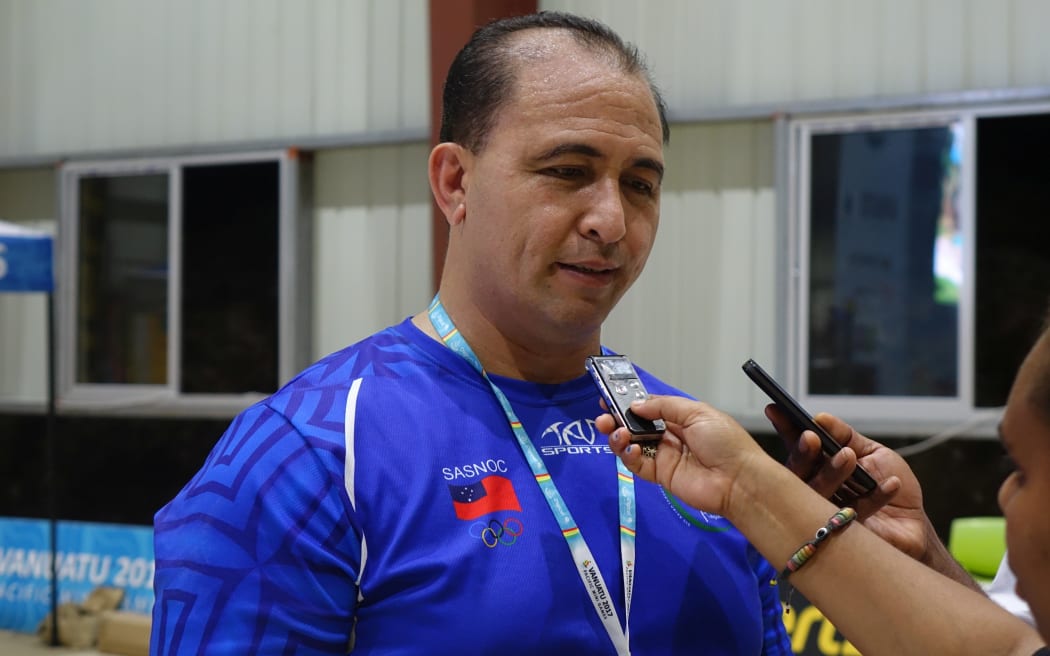 President of the Samoa Weightlifting Federation, Jerry Wallwork.