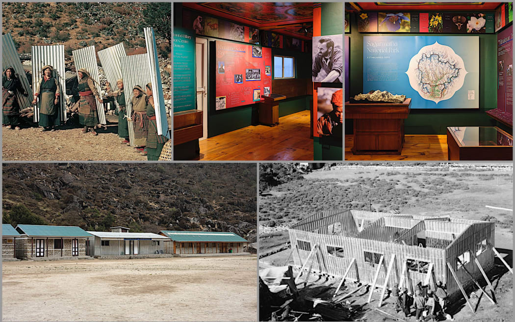 Images of the old school house being built and from the redesign.