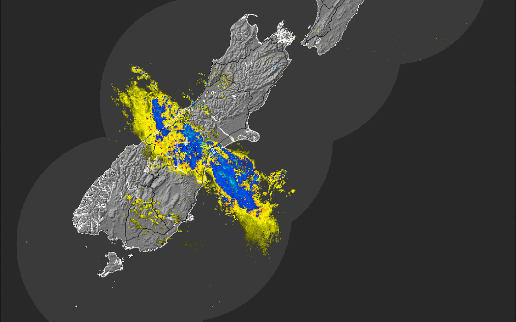 MetService's rain radar on 3 March 2025.
