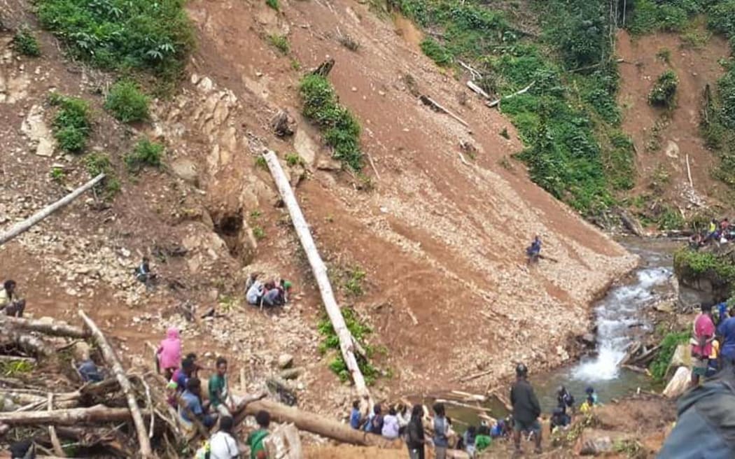 The slip happened in the early hours of Monday morning near an alluvial mine camp.