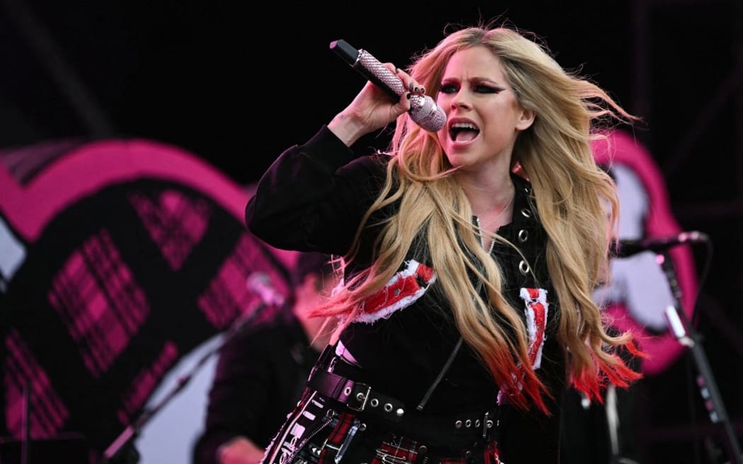 Canadian singer Avril Lavigne performs on the Other stage on day 5. The punk popster's first-ever appearance at Glastonbury.