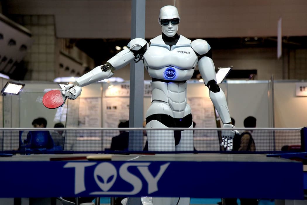 A Ping Pong Playing Robot at Tokyo International Robot Exhibition, Nov 2009