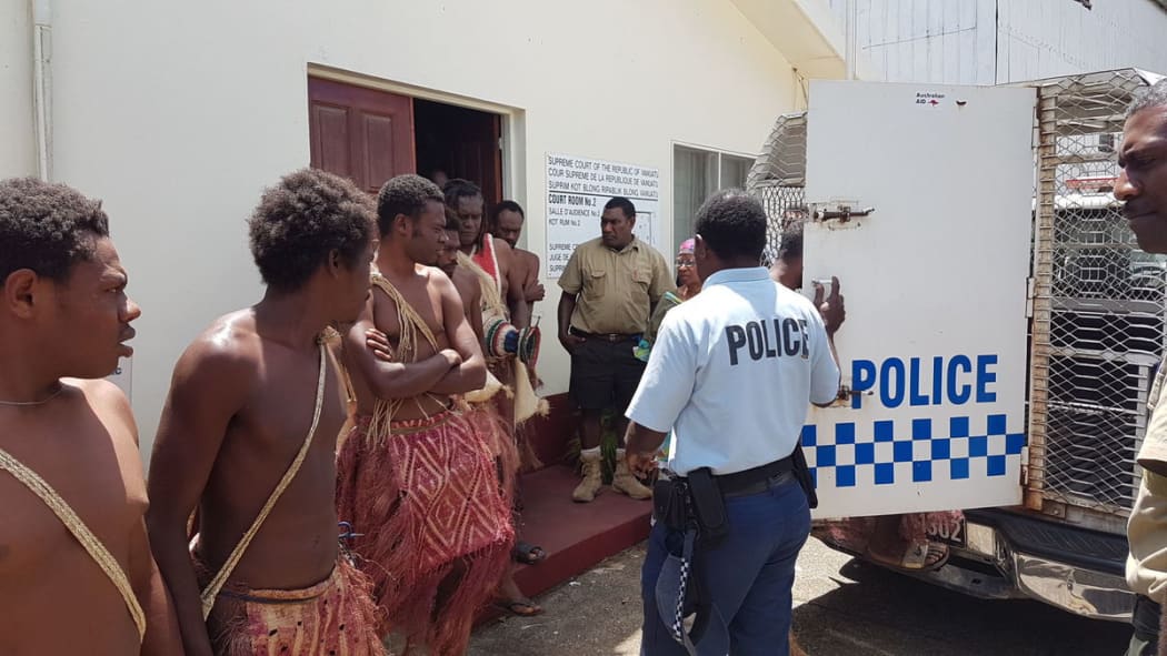 Men from Pentecost taken to jail for contempt of court after wearing traditional attire in the Supreme Court.