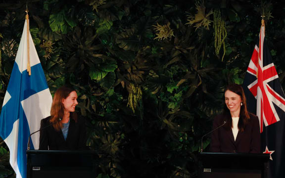 Sanna Marin and Jacinda Ardern