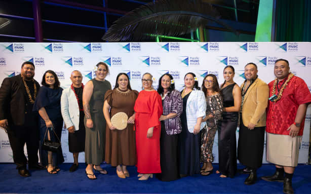 Signature Choir at the Pacific Music Awards red carpet, held at the Due Drops event Centre in Manukau, Auckland on 12 August, 2026.