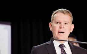 Minister for Covid-19 Response Chris Hipkins at 1pm Covid briefing, 14 April 2021.