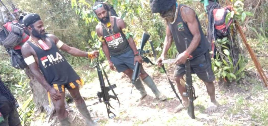 West Papua Liberation Army fighters in Intan Jaya
