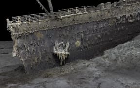 3D image of the Titanic.