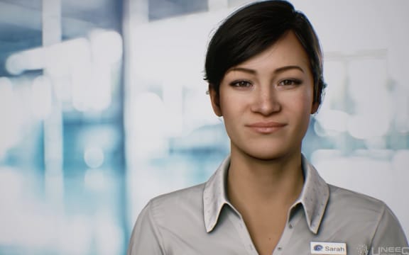 An animated woman.
