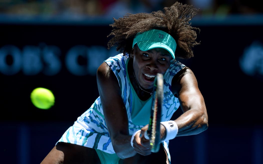Venus Williams in action in Melbourne