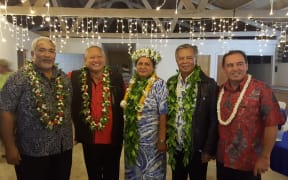 Cook Islands Party leaders including current prime minister Henry Puna second from right.