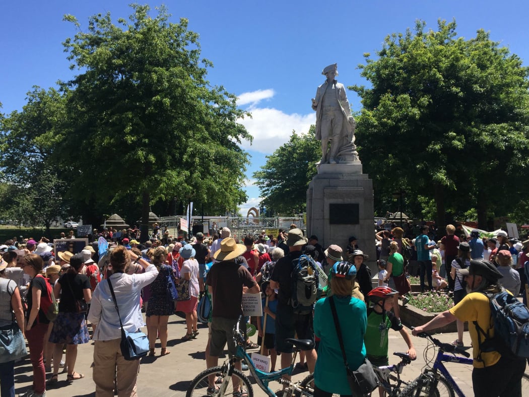 Protestors gather in Christchurch