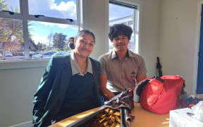 Papakura High students Mele Sateki and Toru Cribb
