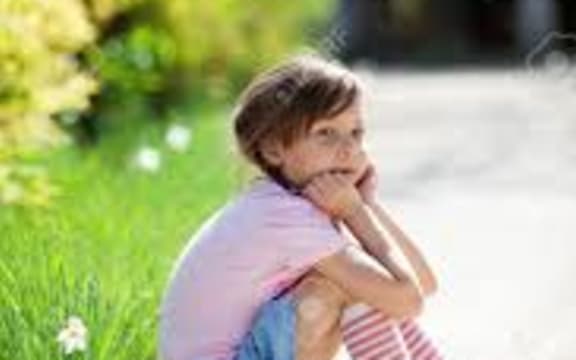 girl on road