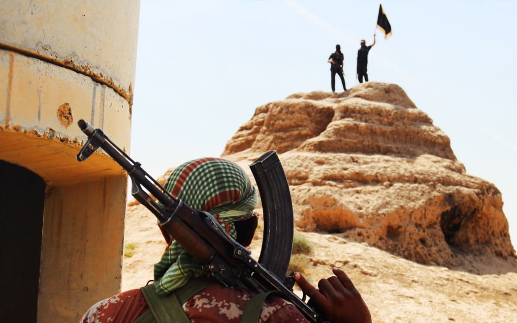 A jihadist website shows ISIS militants in the province of Salahuddin.