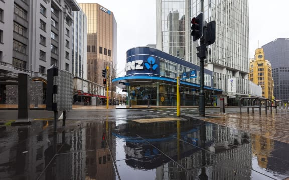 A deserted central Wellington during the August 2021 lockdown.