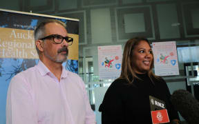 Auckland Regional Public Health Service medical officer, Dr William Rainger, and Counties Manukau District Health Board integration manager for child youth maternity, Carmel Ellis.