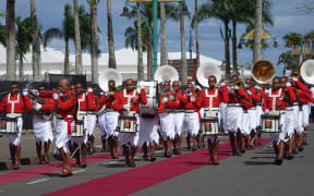 The band of the Republic of Fiji Military Forces at parliament opening 2015
