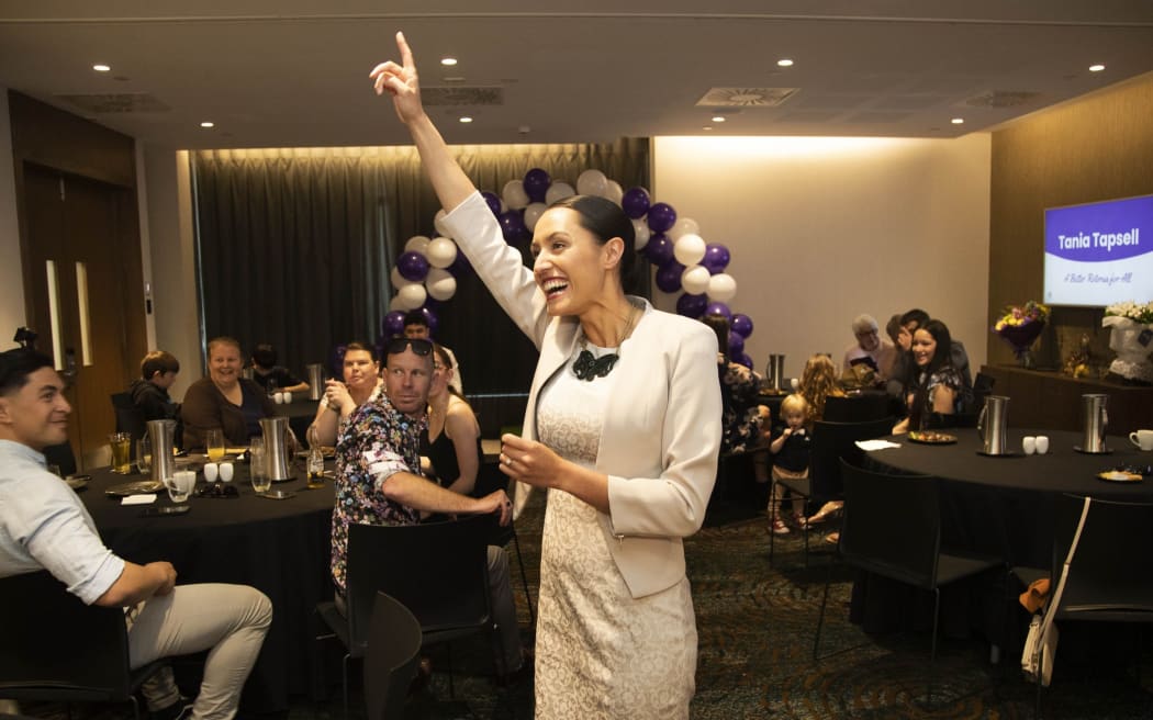 Tania Tapsell at her election party.