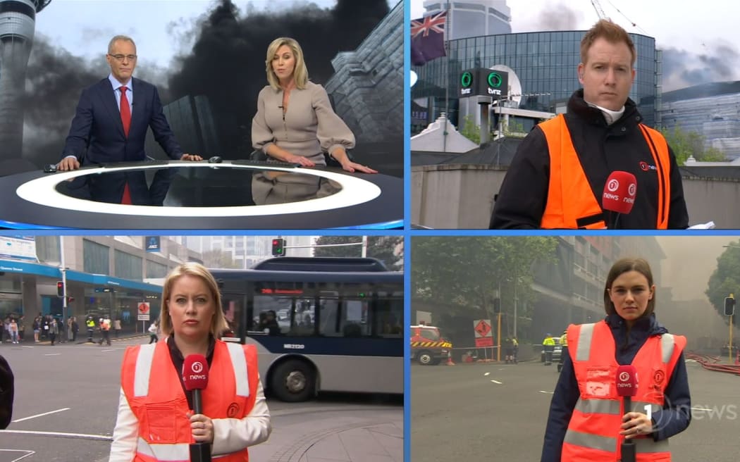 TVNZ's trio of hi-viz reporters had it covered on Monday's 1News.
