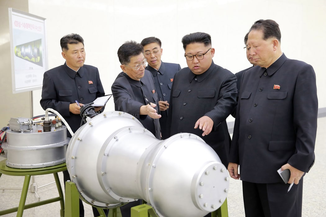 The news came hours after state media showed North Korean leader Kim Jong-un inspecting what it said was a hydrogen bomb.
