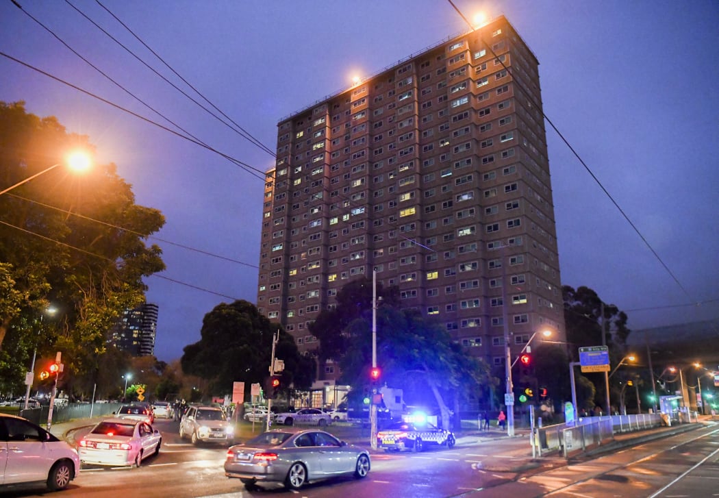 One of the Melbourne public housing estates locked down to stop the spread of Covid-19.