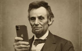 Abraham Lincoln didn't own an iPhone, but this Chat GPT-generated image tells us otherwise.