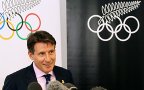 Lord Sebastian Coe speaking at an event in Auckland.