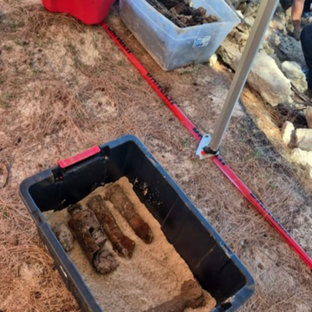 Authorities collaborated to carefully extract land mines, mortar rounds, artillery shells, grenades, and tens of thousands of small arms ammunition from what is suspected was a hidden World War II-era bunker near Micro Beach.