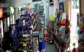 CCTV footage from the robbery.