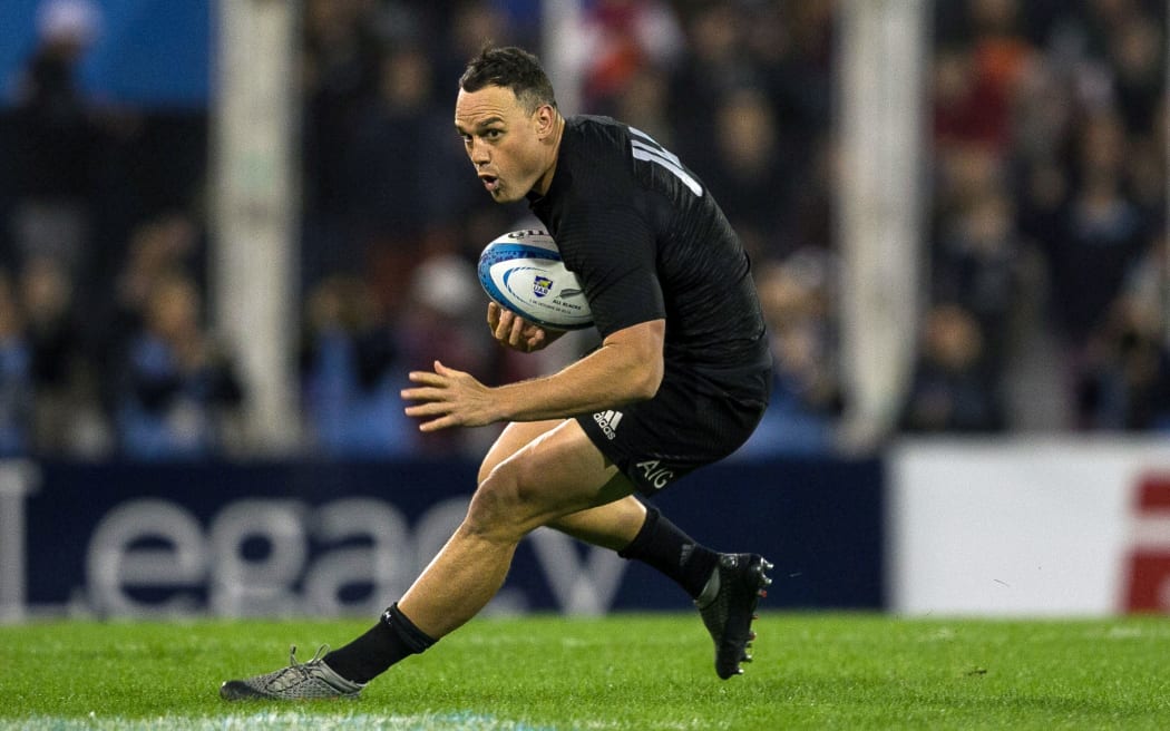 All Black winger Israel Dagg in action against Argentina, Buenos Aires, 2016.