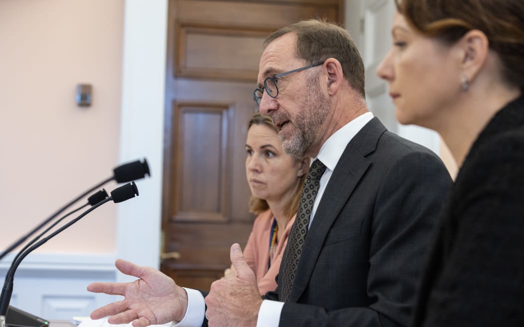 Andrew Little and officials in Select Committees during the 2023 Estimates Hearings.