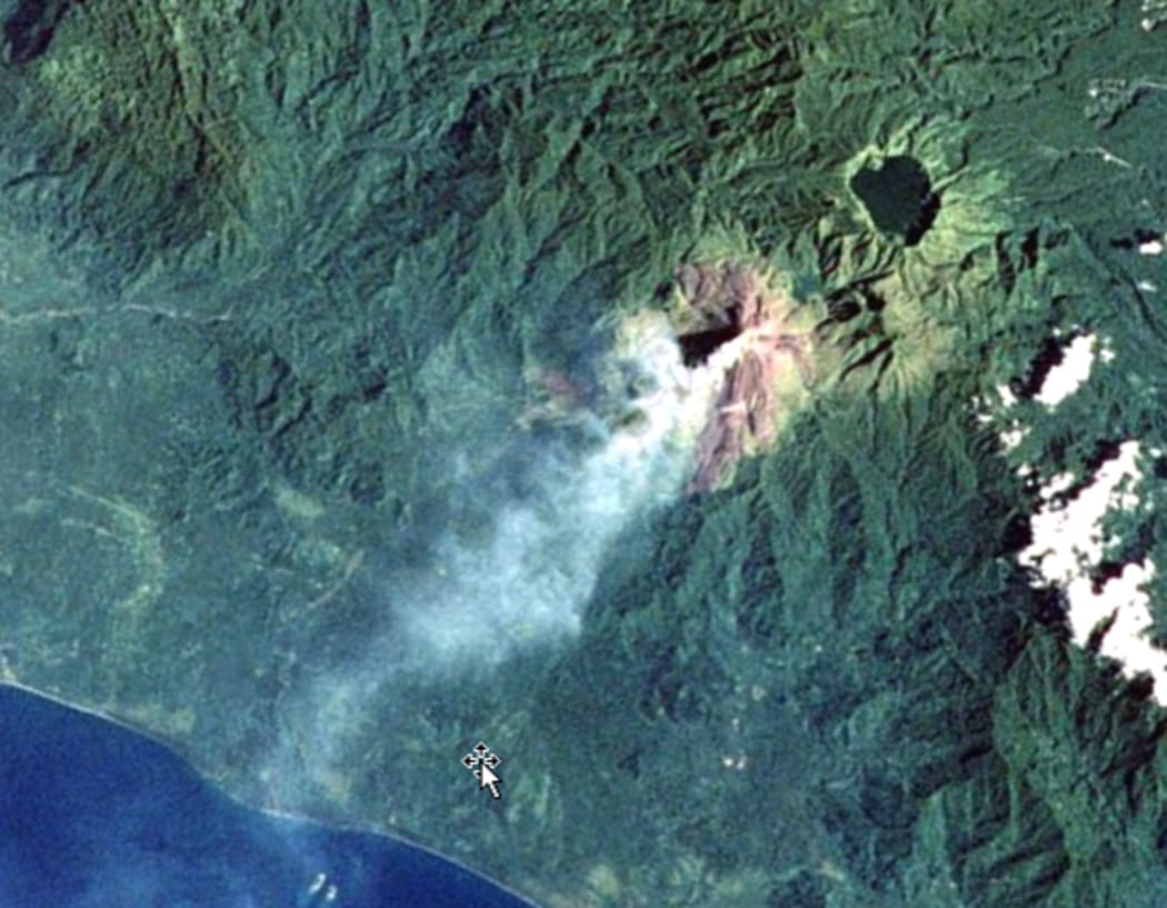 The 1700m Bagana volcano in Papua New Guinea.