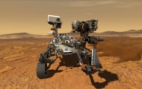 This handout file illustration obtained on March 5, 2020 courtesy of NASA shows the Mars rover Perseverence.