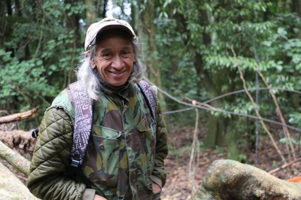 Charles Royal at Hinehopu forest on the edge of Lake Rotoiti.